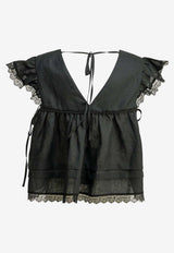 V-neck Woven Blouse