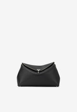 Toteme T-Lock Leather Clutch Bag Black 234-WLGBG423-LE0030-001BLACK_3e5492a5-bd14-4ebc-9bf0-54e554faebde