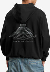 Rick Owens Temple Print Hooded Sweatshirt Black RR01F2281BAEP16_0911