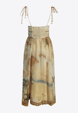 Zimmermann Mahon Printed Flared Midi Dress Multicolor 7895DSS263ISMB_2804229a-90b4-4671-bcb5-557ad7401639