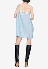 Maison Margiela Lace-Trim Mini Dress Light Blue S29DA0010M35863_488