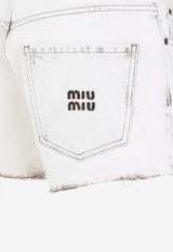 Bleached Denim Mini Shorts
