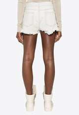 Rick Owens Temple Bias Denim Shorts White RO01F6396DMW_51