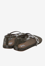 Alaïa Fishnet Ballet Flats Green AA3A029TK007--610