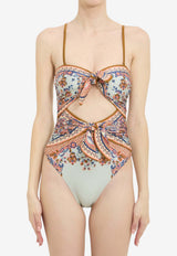 Zimmermann Aster One-Piece Floral Swimsuit Multicolor 9142WSS261--BLUPF