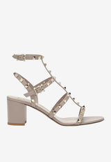 Valentino Rockstud 80 Leather Cage Sandals Pink 9W2S0491VBP/T_VALE-P45