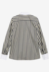 Valentino Striped Scarf Shirt Beige 9B3AB8J7AC4/T_VALE-V1G