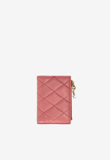 Saint Laurent Cassandre Bijou Leather Bi-Fold Wallet Pink 862438AAGB0_5478