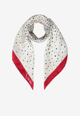 Valentino Little Stars Print Silk Scarf White 9W2EI114NJB/T_VALE-3B6