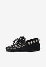 Isabel Marant Fitza Studded Suede Loafers Black MC0019FDD1A21S_02FK