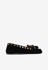Isabel Marant Faxel Suede Leather Loafers Black MC0030FAD1A18S_01BK