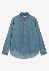 Miu Miu Bleached Chambray Shirt Blue GWC143OOO193K/T_MIU-F0013
