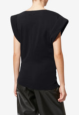 Isabel Marant Maisan Draped Top Black TS0207FAA1N41I_01BK