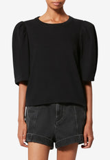 Isabel Marant Maeliss Balloon-Sleeved Blouse Black TS0311FAA1N41I_01BK