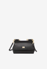 Dolce & Gabbana Small Sicily Top Handle Bag in Grained Leather Black BB7116-B1001-80999