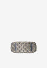 Tory Burch T Monogram Jacquard Tote Bag Blue 184933--405