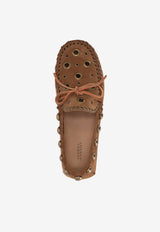 Isabel Marant Fitza Studded Suede Loafers Brown MC0019FDD1A21S_50CO