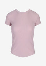 Isabel Marant Taomi Ribbed T-shirt Pink TS0111FAA2N39I_40PI