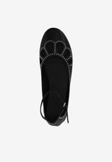Isabel Marant Bloris Studded Leather Flats Black BN0025FAD1A14S_BKSI