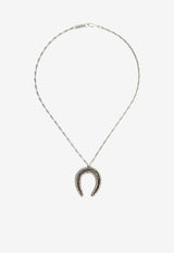 Isabel Marant Byrne Horseshoe Pendant Necklace Silver CO0184FAD2B06B_08SI