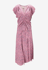 Isabel Marant Haut Floral Print Blouse Pink HT0228FDD1J13I_40PK