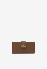 Ferragamo Gancini Continental Leather Wallet Brown 0795521_df6ee885-82dd-4e18-b95b-dd1e2f497250