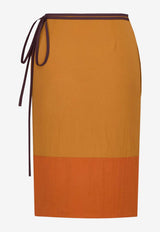 Saint Laurent Mid-Rise Wrap Skirt Multicolor 856970Y6J18/S_YSL-2607