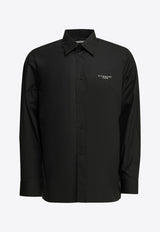 Givenchy Logo Embroidered Casual Shirt Black BM616M165R001_f9253c82-be68-4c47-9423-755e02aeaec8