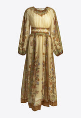 Zimmermann Indra Puff-Sleeved Floral Dress Multicolor 5947DSS262CKSF_a20f17e9-6730-4e06-beb9-391473f6a04d