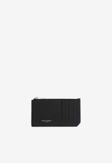 Saint Laurent Fragments Zip Cardholder Black 609362BTY0N/S_YSL-1000