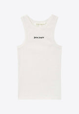 Palm Angels Classic Logo Tank Top White PWAC024S26JER001_0310