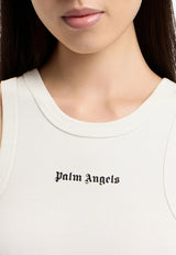 Palm Angels Classic Logo Tank Top White PWAC024S26JER001_0310