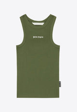 Palm Angels Classic Logo Tank Top Green PWAC024S26JER001_5603