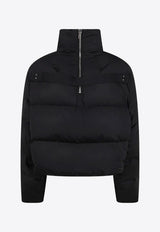 Moncler + Rick Owens Cropped Cyclopic Puffer Jacket Black MU01F1A12M8115_999
