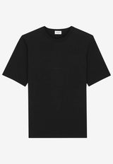 Saint Laurent Embroidered Logo Oversized T-shirt Black 857461Y37XE/S_YSL-1000