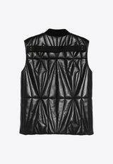 Moncler + Rick Owens Geocamo Flight Quilted Vest Black MU01F1A10M8116_999