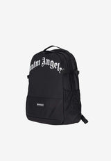 Palm Angels Curved Logo Backpack Black PMNB02IS26FAB001_1003
