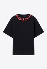 Palm Angels Neck Logo T-shirt Black PMAA109S26JER008_1025