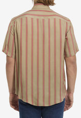 Saint Laurent Cassandre Striped Shirt Beige 859781-Y2N33-9774