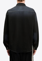 Palm Angels Classic Logo Faded Denim Shirt Black PMYD024S26DEN001_1003