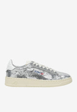 Autry Dallas Sparkling Sneakers in Sequins Silver ADLWTI05/R_AUTRY-TI05
