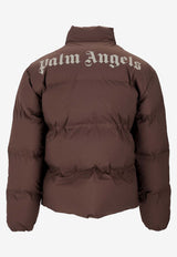 Palm Angels Classic Logo Track Down Jacket Brown PMED057S26FAB002_600A