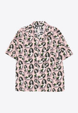 Palm Angels Pinup Print Bowling Shirt Pink PMGG00DS26FAB001_3084