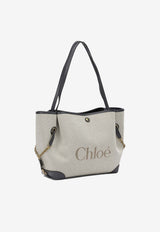 Chloé Large Clover Canvas and Leather Tote Bag Beige CH26AS655S6344C_8eee8579-9aff-43c8-810c-ac2a21abfafc