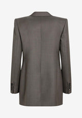 Saint Laurent Single-Breasted Wool Blazer Taupe 832778Y2J02/S_YSL-1480