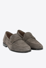 Ferragamo Tiberio Suede Leather Loafers Taupe 0794339_bb18d2d0-2b5a-421e-89b7-e3f5a1d75cca