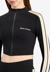 Palm Angels Classic Logo Cropped Training Jacket Black PWVB001S26FAB001_1003