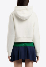Palm Angels Textured Bear Cropped Hoodie Off-white PWBB069S26FLE008_0360