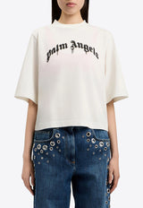 Palm Angels Curved Logo Boxy T-shirt Off-white PWAA079S26JER004_0310