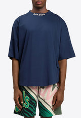 Palm Angels Classic Logo Oversized T-shirt Navy PMAA10BS26JER001_4603